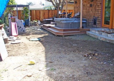 confluence ecological landscaping before installation of backyard at el dora