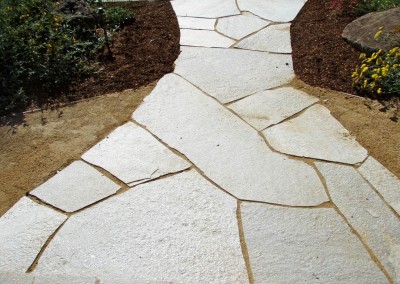 confluence ecological landscaping, installation of flagstone walkway