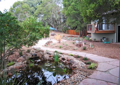 Lipson flagstone walkway and water feature
