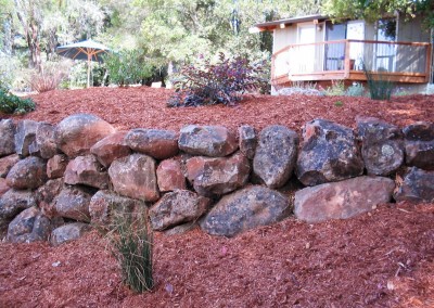 Lipson retaining wall and mulch